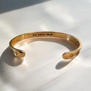 Do Epic $hit Rose Gold Tone Cuff Bracelet with Arrows